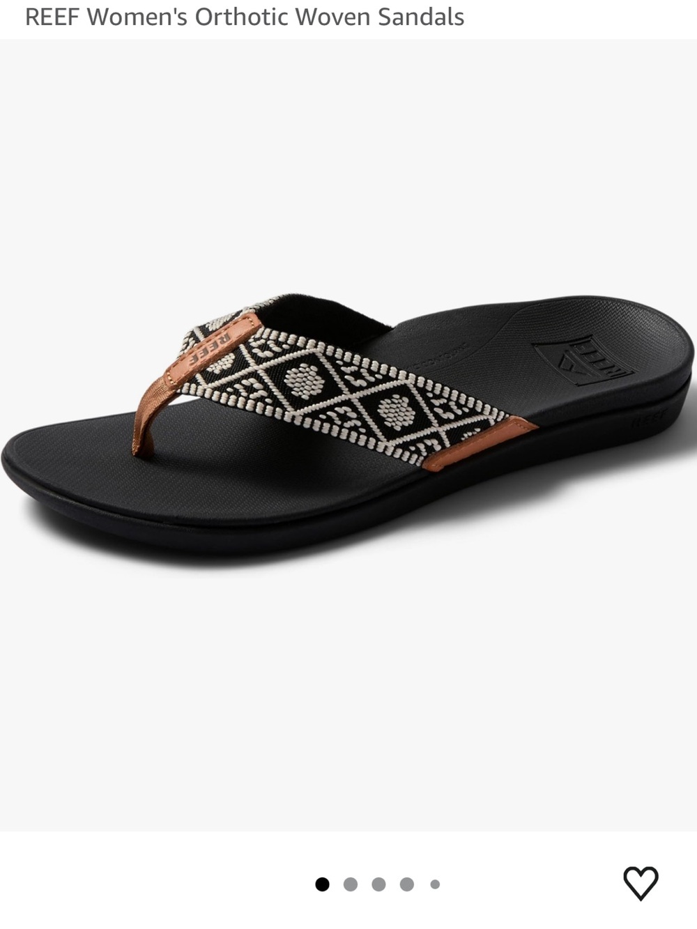 Reef Black Woven Orthotic Sandals, Women’s Size 10 - Picture 2 of 13